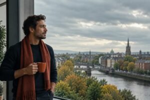 Brasileiros na Irlanda: pessoa observando pensativa a paisagem irlandesa