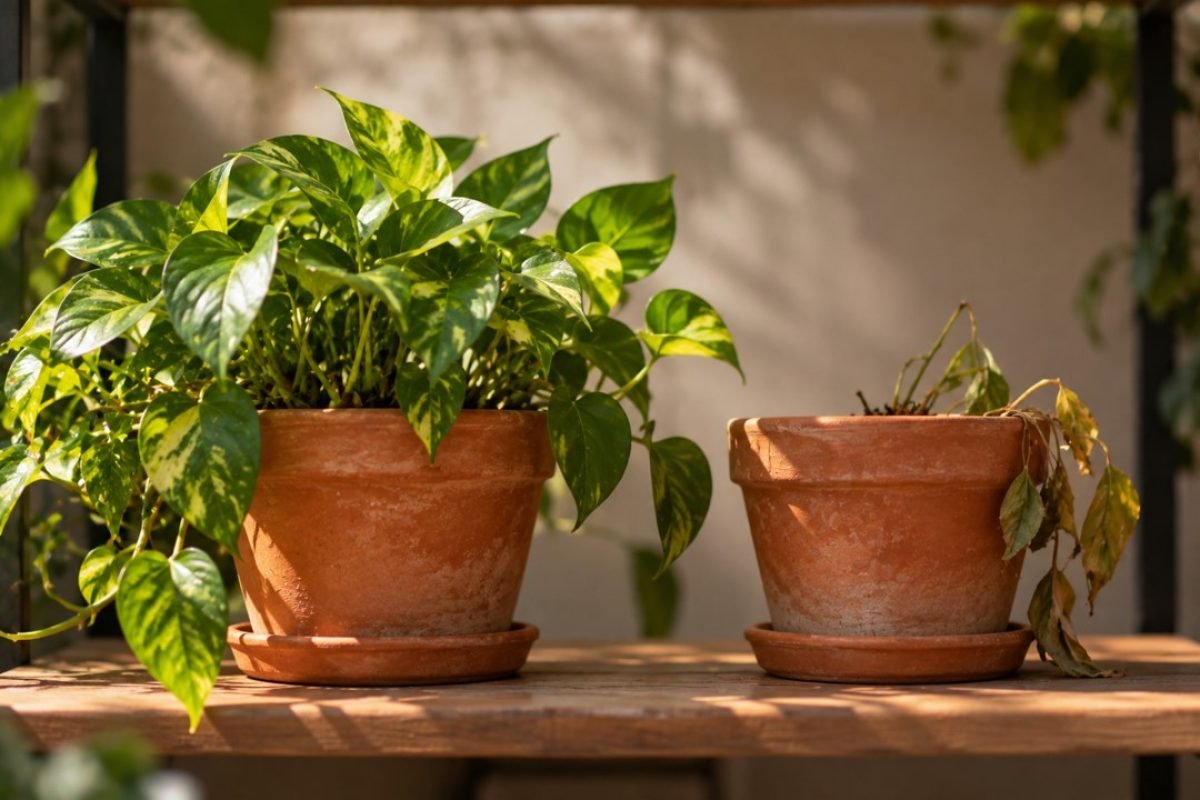 O que é inveja: representação simbólica de comparação entre duas plantas